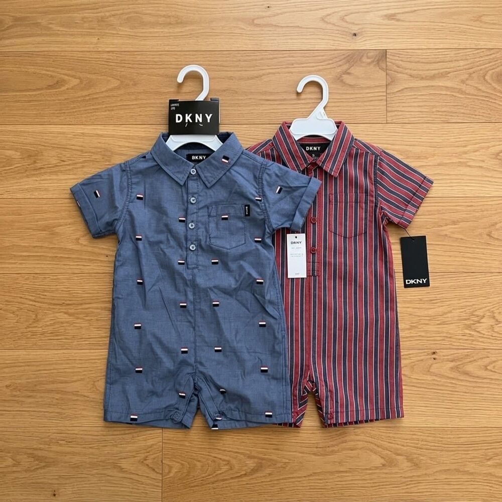 DKNY Toddler Boys Size 24M 2 Pack of Onesies NWT